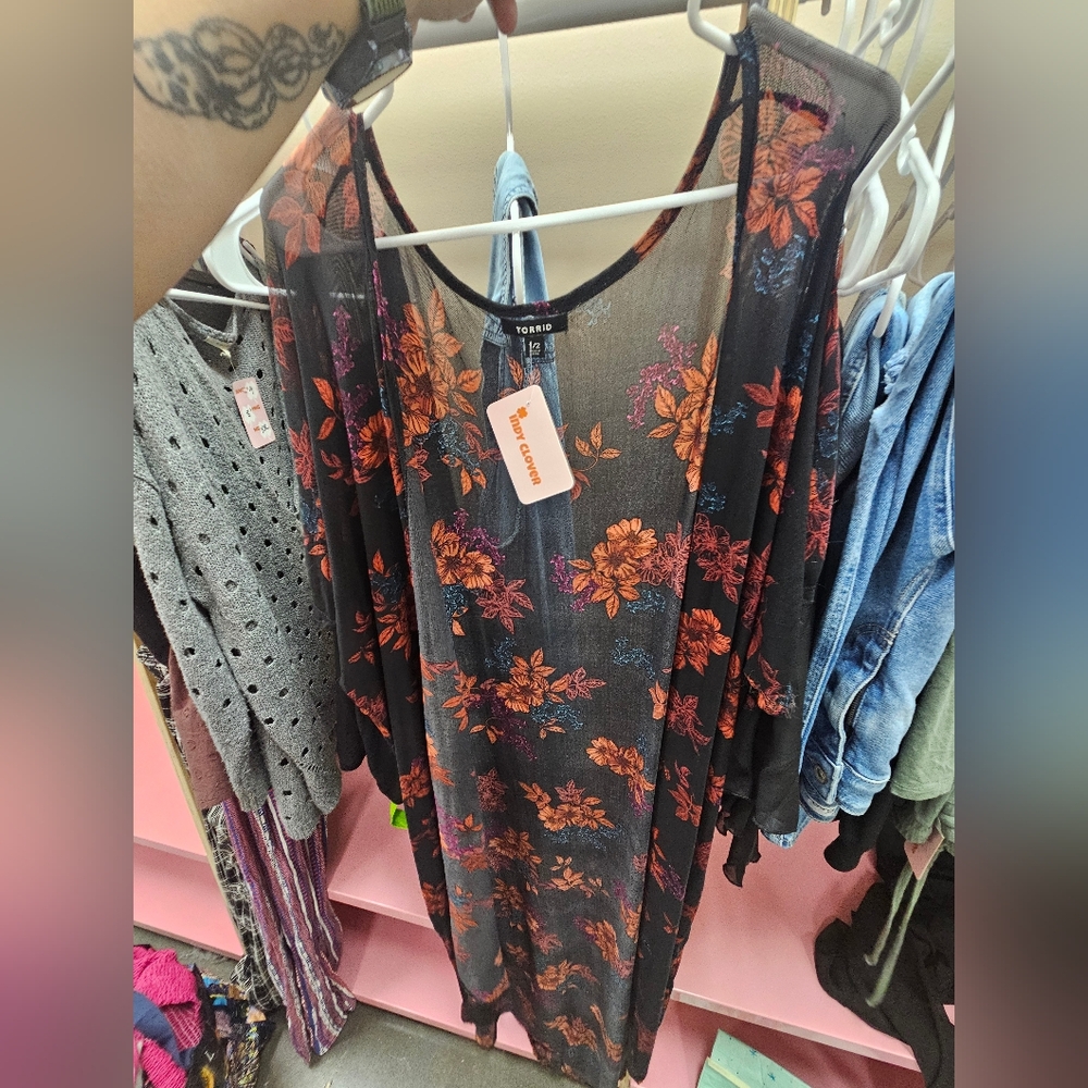 Mesh torrid kimono